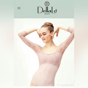Dellalo Milano Embroidered Ballet Leotard